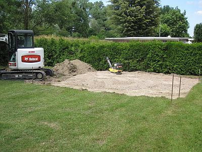 Baustelle bei der Campingkirche