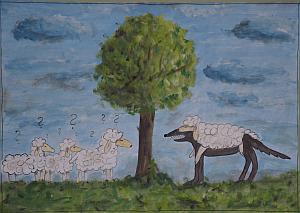 Altarbild - Sprche - Der Wolf im Schafspelz